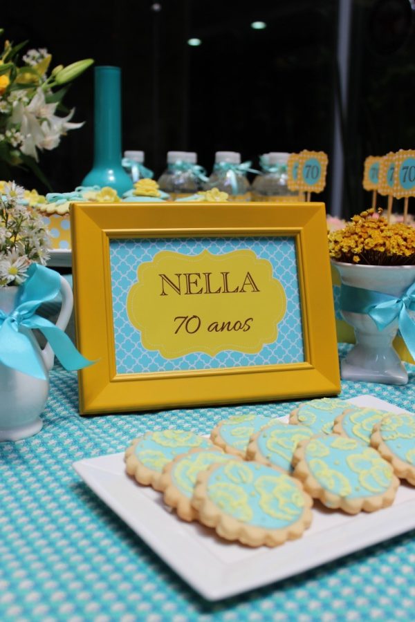 Festa 70 Anos: Amarelo e Azul Tiffany