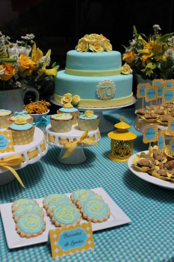 Festa 70 Anos: Amarelo e Azul Tiffany