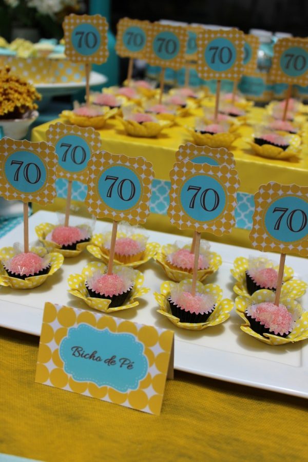 Festa 70 Anos: Amarelo e Azul Tiffany