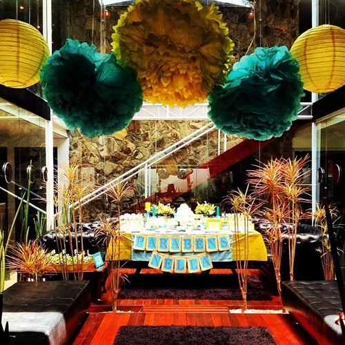 Festa 70 Anos: Amarelo e Azul Tiffany