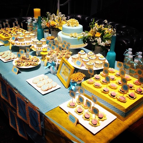 Festa 70 Anos: Amarelo e Azul Tiffany