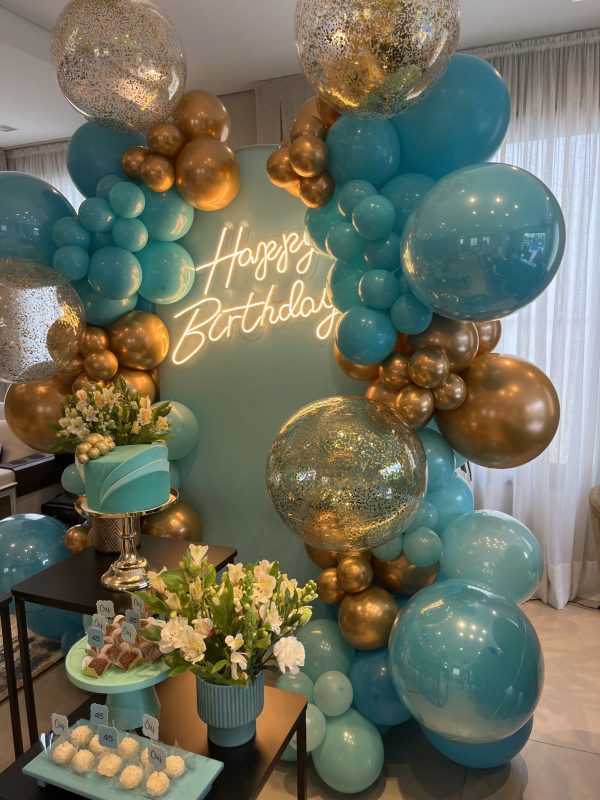 Festa Tiffany e Dourado